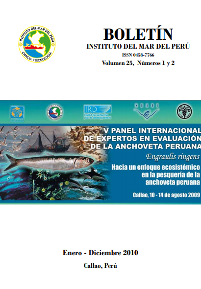 					Ver Vol. 25 Núm. 1-2 (2010): Boletin Instituto del Mar del Perú
				