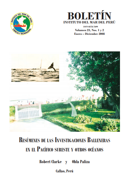 					Ver Vol. 23 Núm. 1-2 (2008): Boletin Instituto del Mar del Perú
				