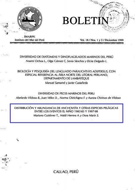 					Ver Vol. 18 Núm. 1-2 (1999): Boletin Instituto del Mar del Perú
				