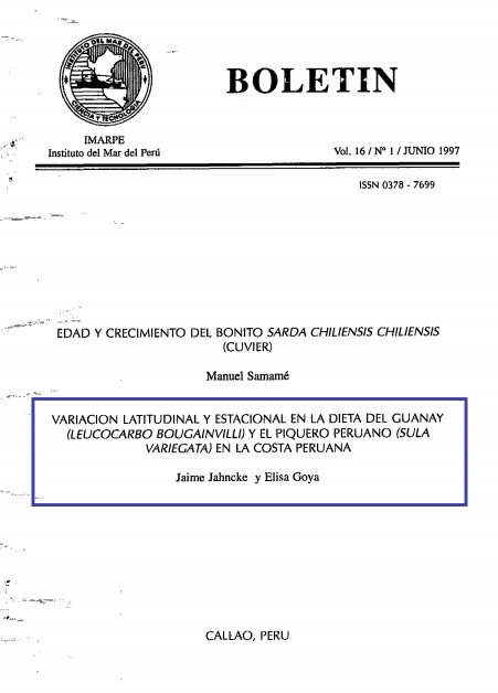 					Ver Vol. 16 Núm. 1 (1997): Boletin Instituto del Mar del Perú
				
